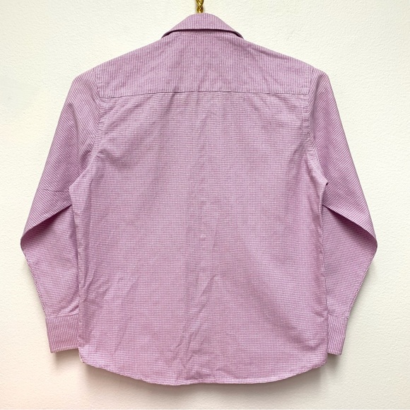 Robert Graham Boys Small 8 Button Down Dress Shirt Light Purple Gingham Check‎ - Picture 10 of 13